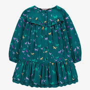 Robe turquoise à motifs, enfant