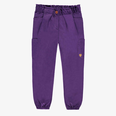 Pantalon mauve en velours côtelé, enfant