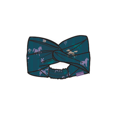 Bandeau turquoise à motifs, enfant