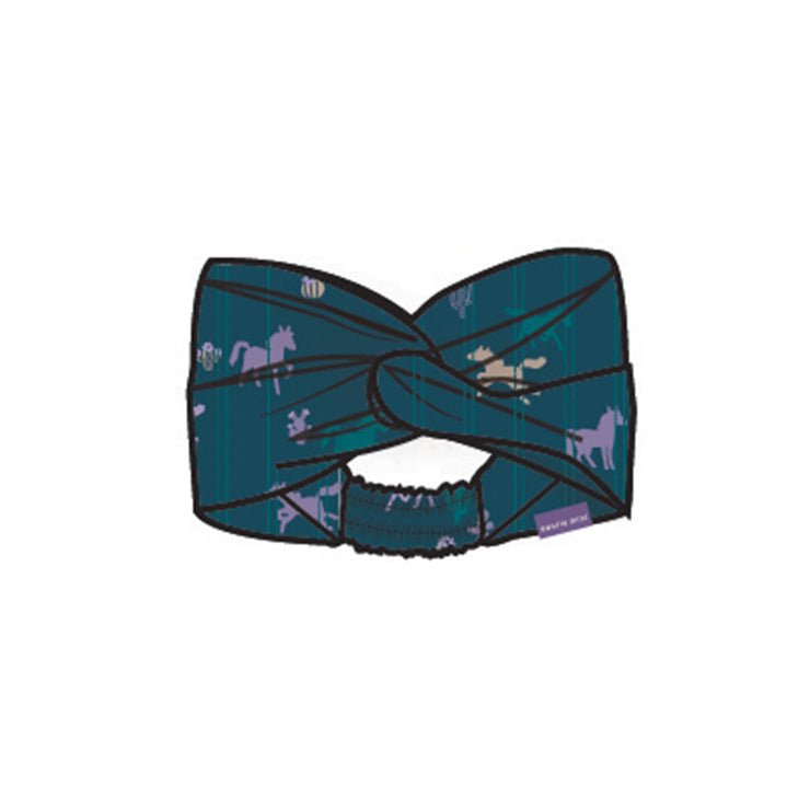 Bandeau turquoise à motifs, enfant