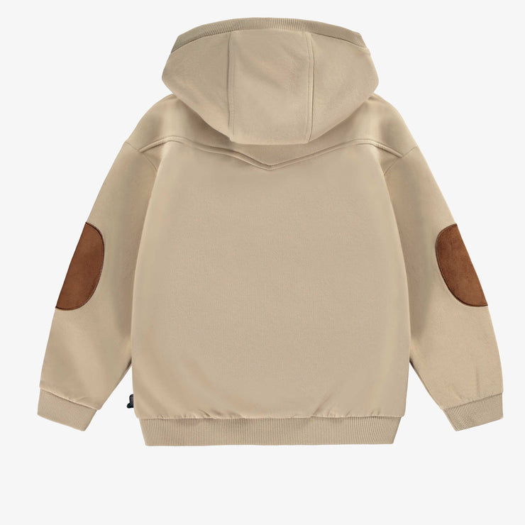 Veste beige sable avec capuchon, enfant