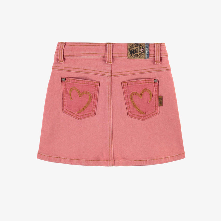 Jupe rose en denim, enfant