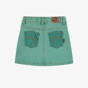 Jupe turquoise en denim, enfant