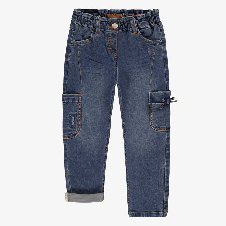 Jean bleu taille sac en papier, enfant