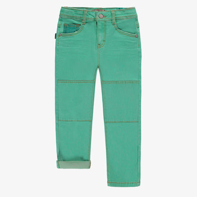 Jean turquoise coupe régulière, enfant