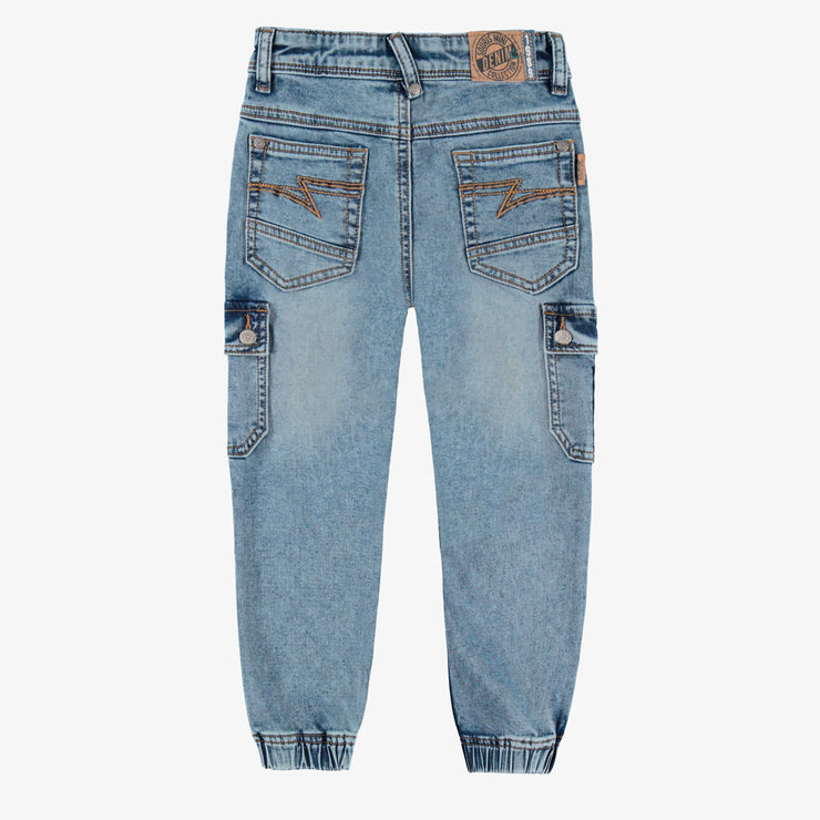 Jean bleu avec poches cargo, enfant