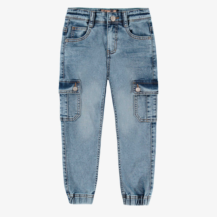 Jean bleu avec poches cargo, enfant