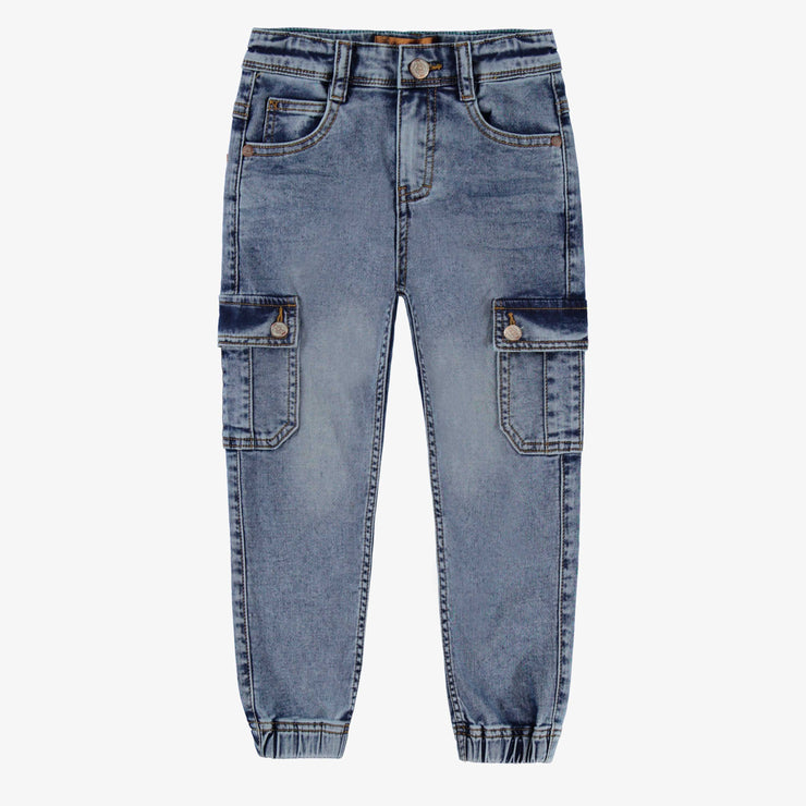 Jean bleu avec poches cargo, enfant