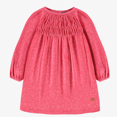 Robe rose à motifs, enfant