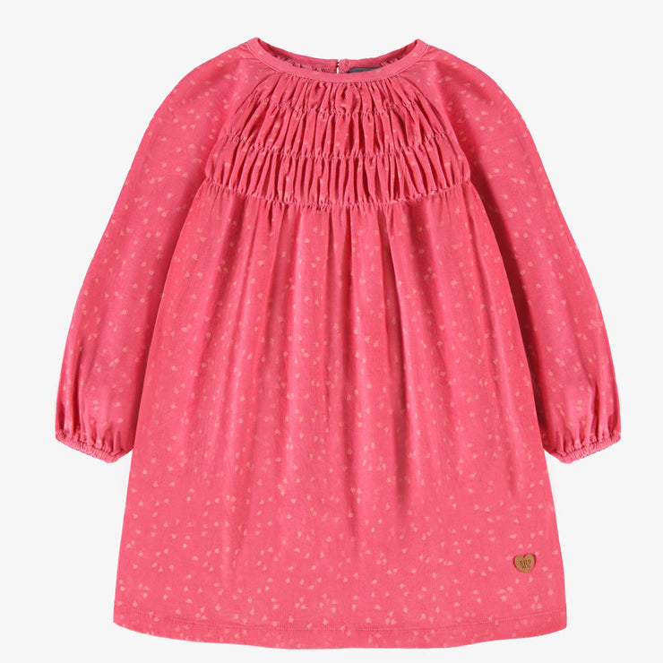 Robe rose à motifs, enfant