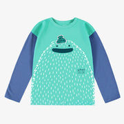 T-shirt turquoise avec illustration, enfant
