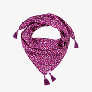 Foulard mauve à motif floral, enfant