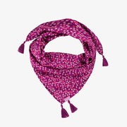 Foulard mauve à motif floral, enfant