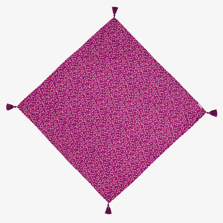 Foulard mauve à motif floral, enfant