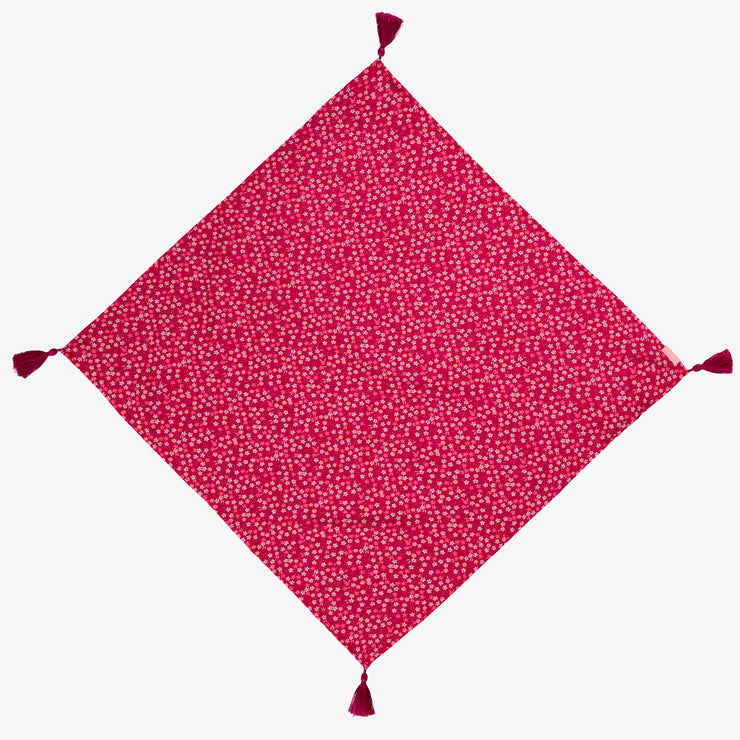 Foulard rose framboise à motif floral, enfant