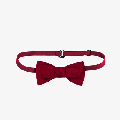 Nœud papillon rouge en velours, enfant