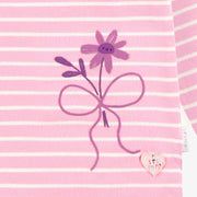 T-shirt lilas à rayures, enfant