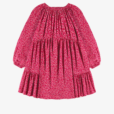 Robe rose framboise à motif floral, enfant