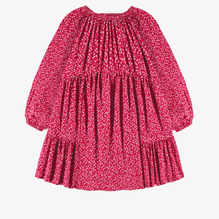 Robe rose framboise à motif floral, enfant