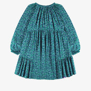 Robe turquoise à motif floral, enfant