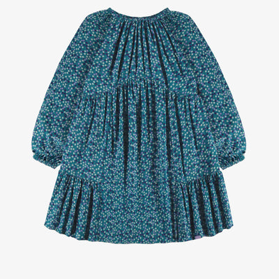 Robe turquoise à motif floral, enfant