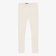 Legging crème en tricot côtelé, enfant