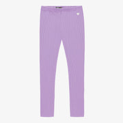 Legging violet en tricot côtelé, enfant