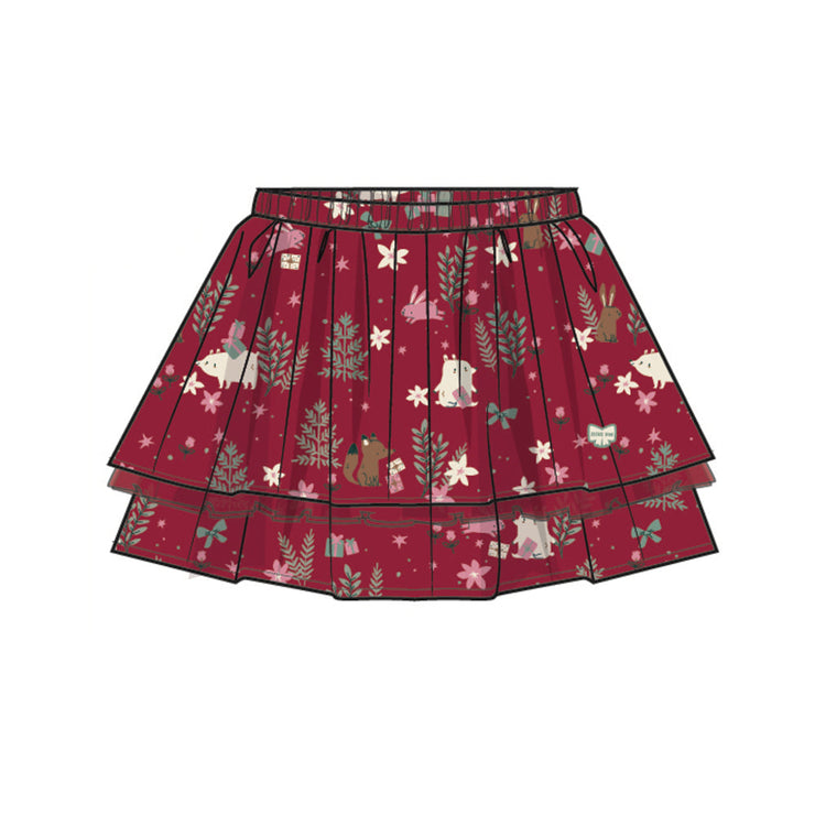 Jupe rouge à motifs festifs, enfant