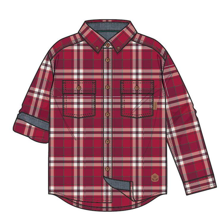 Chemise rouge à carreaux, enfant