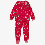 Pyjama rouge à motifs festifs, enfant