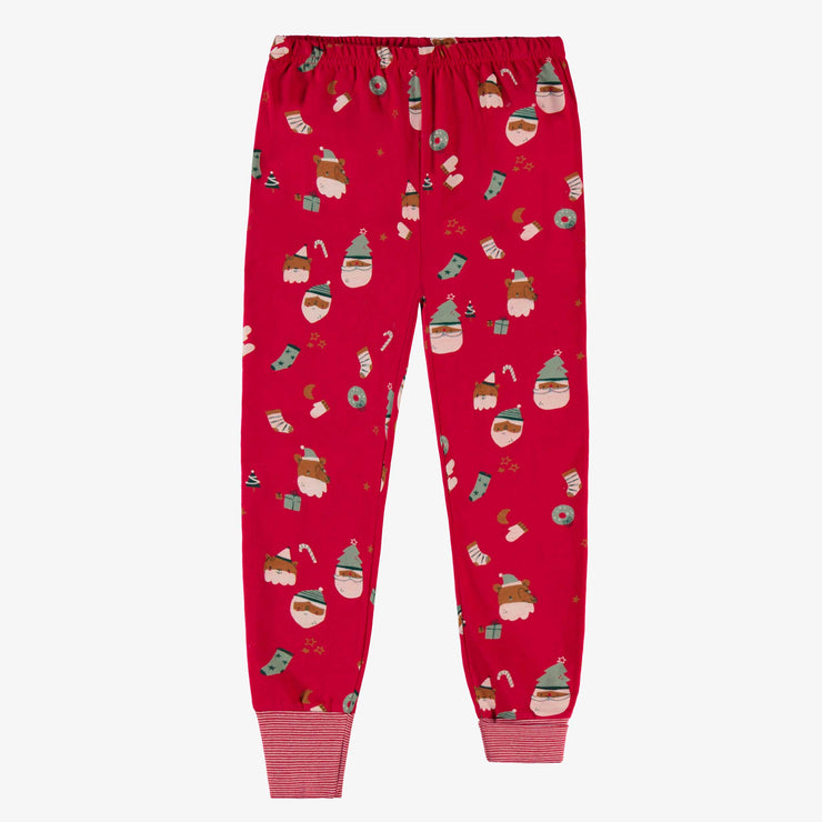 Pyjama rouge à motifs festifs, enfant