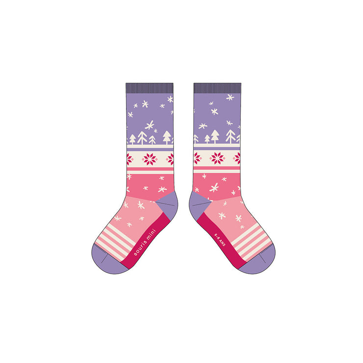 Chaussettes à motifs hivernaux, enfant