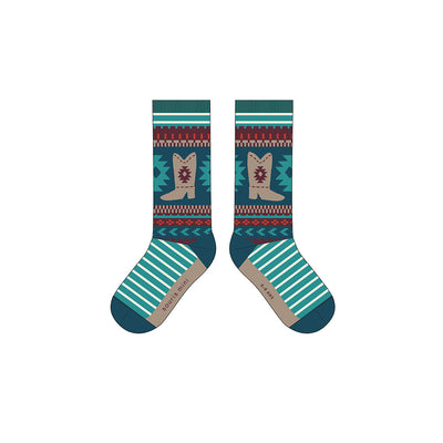 Chaussettes turquoise à motifs, enfant