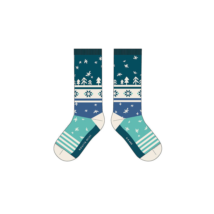 Chaussettes à motifs hivernaux, enfant