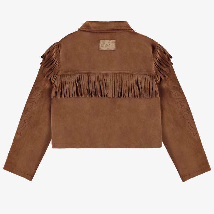 Veste brune en faux suède, enfant