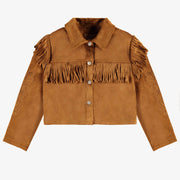 Veste brune en faux suède, enfant