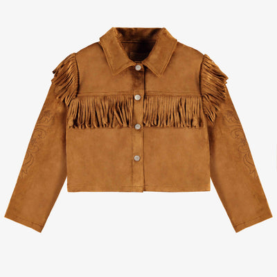 Veste brune en faux suède, enfant