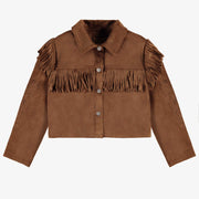 Veste brune en faux suède, enfant
