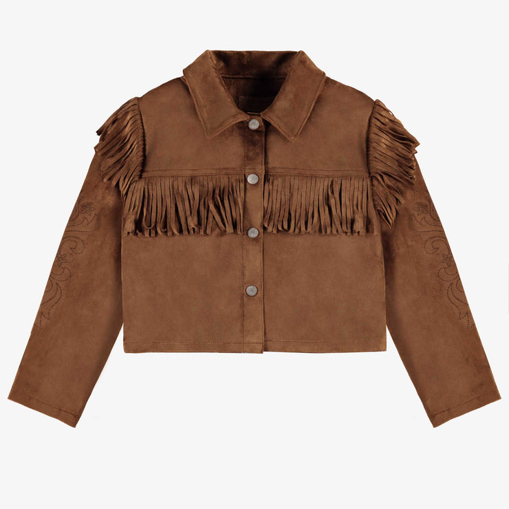 Veste brune en faux suède, enfant