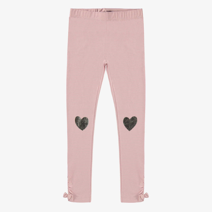 Legging rose avec cœurs, enfant