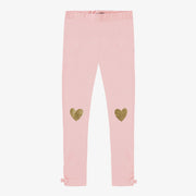 Legging rose avec cœurs, enfant