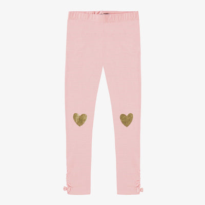 Legging rose avec cœurs, enfant