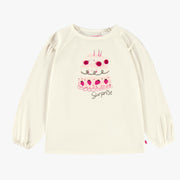 T-shirt crème avec illustration, enfant
