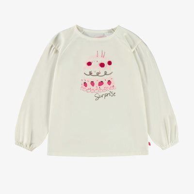 T-shirt crème avec illustration, enfant