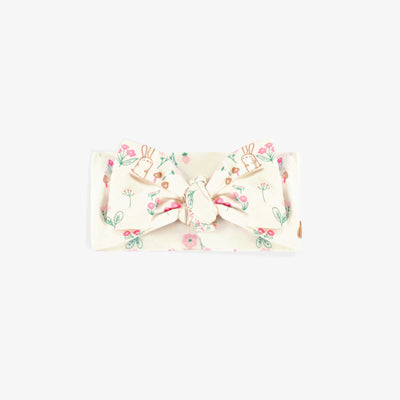 Bandeau crème à motifs, naissance