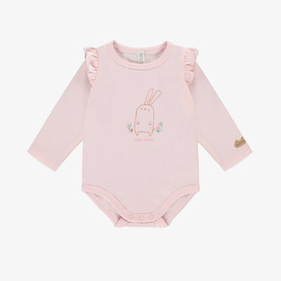 Cache-couche rose avec illustration, naissance