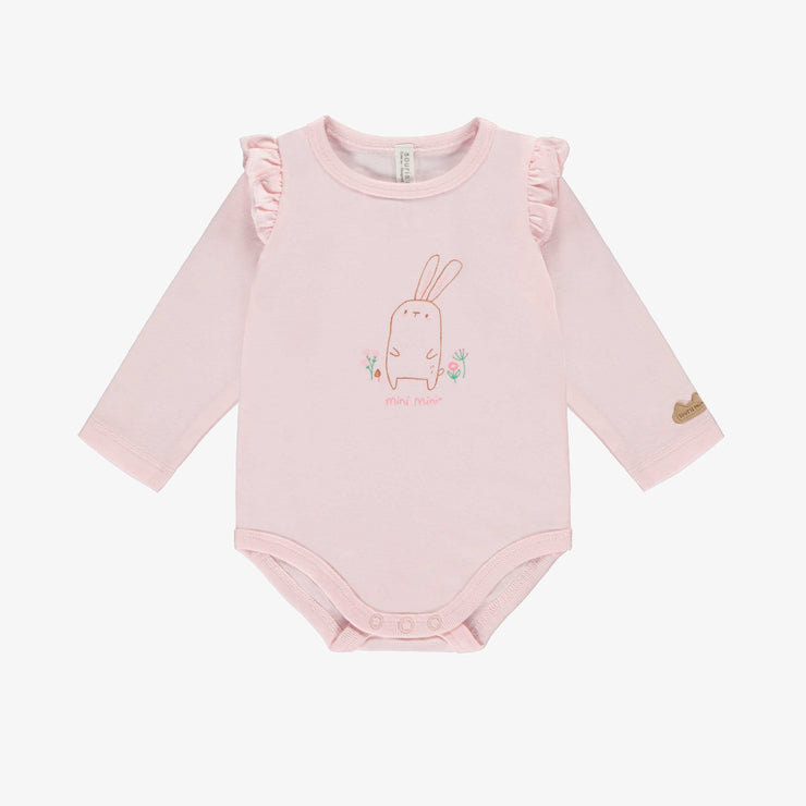 Cache-couche rose avec illustration, naissance