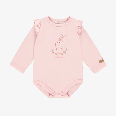 Cache-couche rose avec illustration, naissance