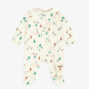 Pyjama crème à motifs, naissance