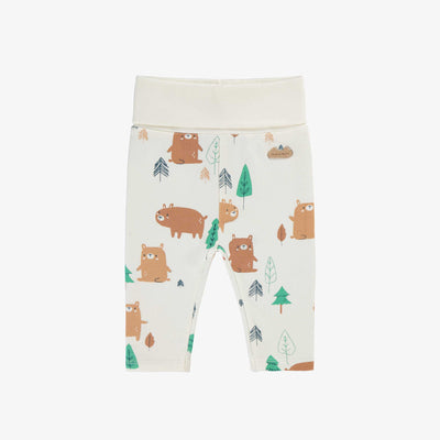 Pantalon évolutif crème à motifs, naissance
